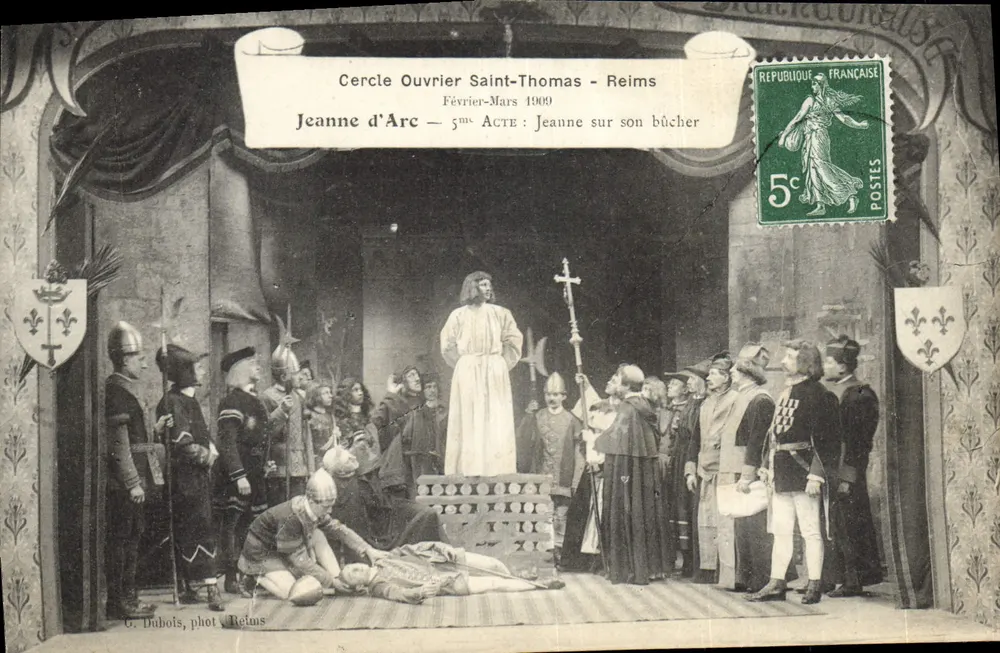 Jeanne d'Arc — 5. Akt: Jeanne am Scheiterhaufen — Arbeiterkreis Saint-Thomas - Reims - Vorderseite
