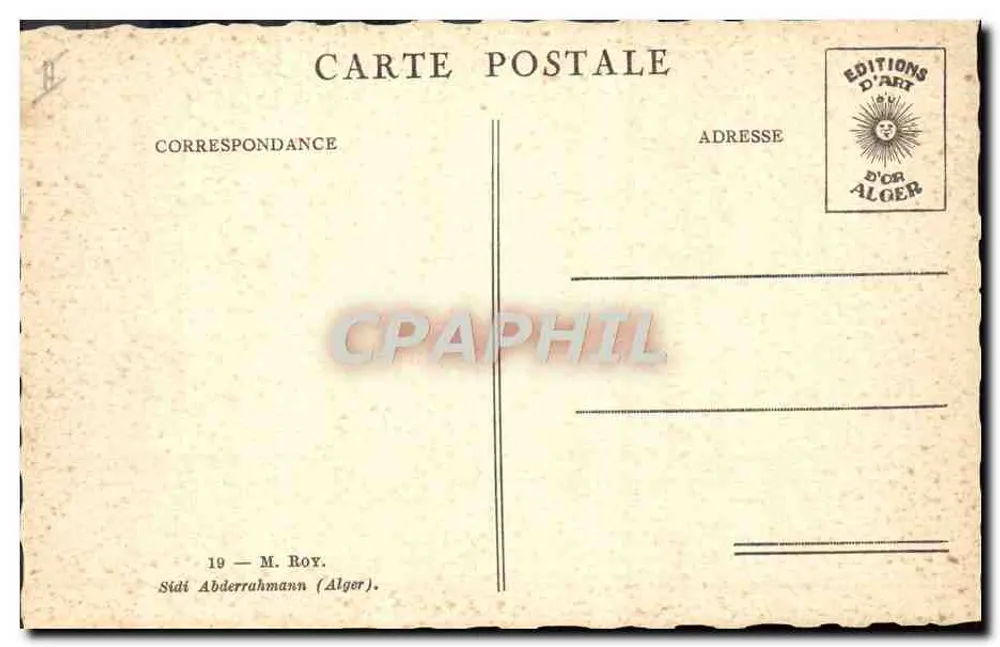 Straßenszene — Algerien — Éditions d'Art d'Or Alger - Rückseite