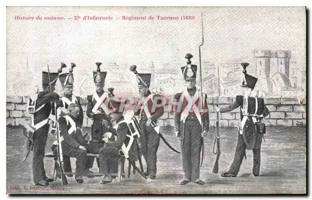 37. Infanterieregiment — Regiment Turenne (1830) — Imp. A. Barbier, Nancy - Vorderseite