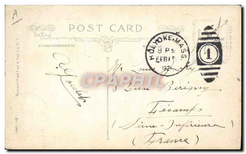 Sygnalizacja — żołnierze w obozie — Illustrated Post Card & Novelty Co. N.Y. - Rewers