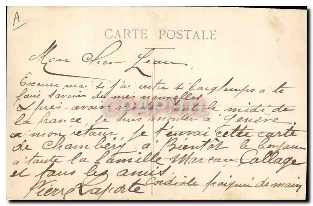 Wiedervereinigung der Savoie mit Frankreich — 1860-1910 — A Gardet — Anneey - Rückseite