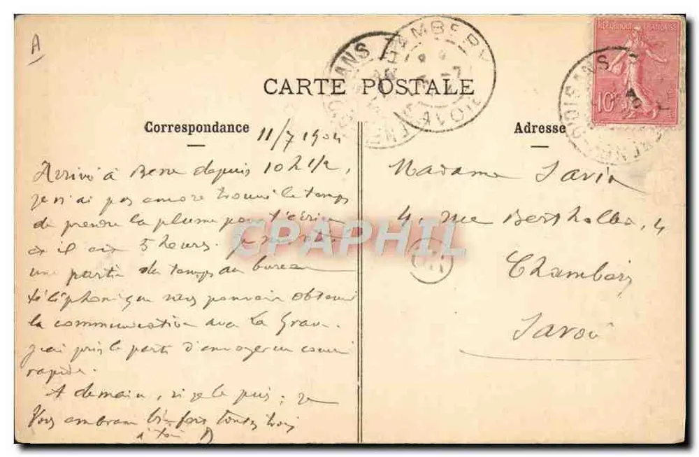 Duas mulheres em trajes de Savoia — Valmeinier — E.R.C. - Verso