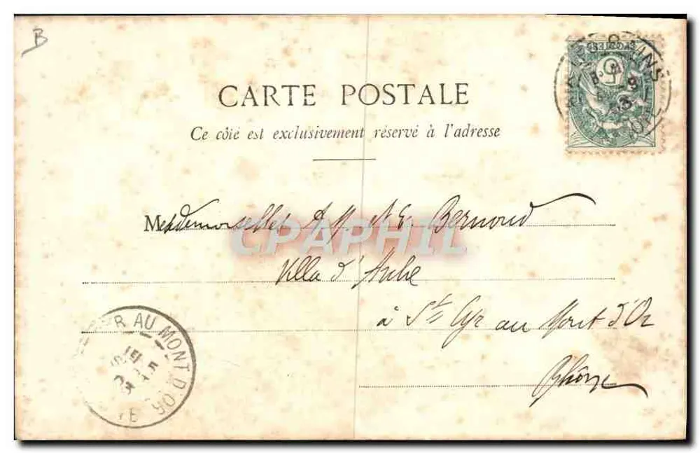 Trajes de Savoia (Jarrier) — Lib.-Edit. E. Reynaud, Chambéry — número de série não visível - Verso