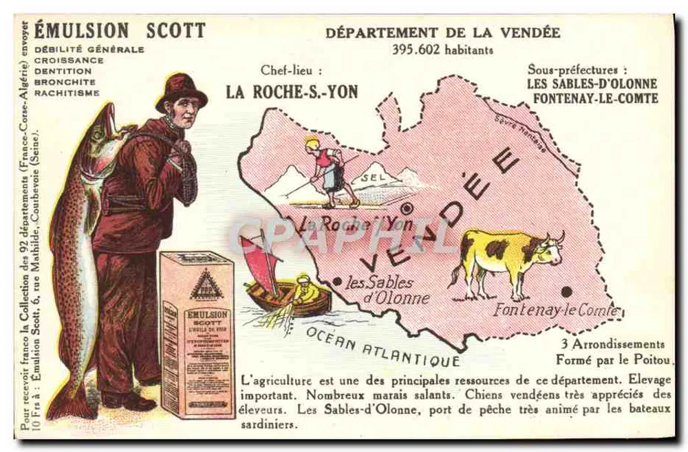 Departement der Vendée — Scott Emulsion — Werbekarte - Vorderseite