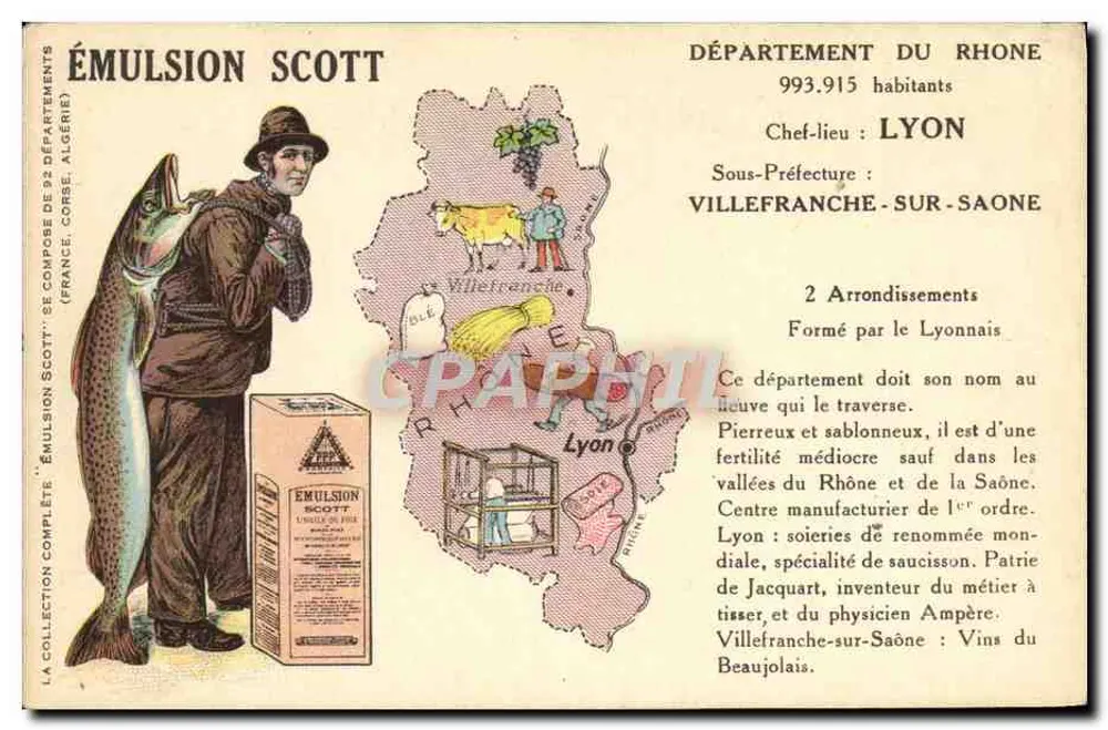 Abteilung Rhône — Lyon, Villefranche-sur-Saône — Scott Emulsion - Vorderseite