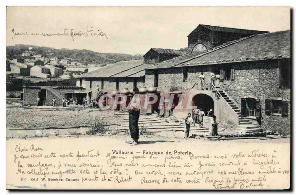 Vallauris — Keramikfabrik — Edit. W. Stocker, Cannes, n°205 - Vorderseite