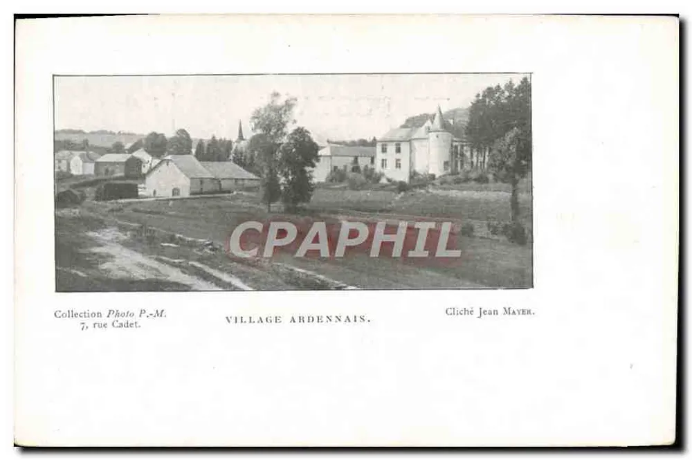 Ardennais Dorf — Panoramablick — Foto von Jean Mayer, Foto-Sammlung P.-M., 7, rue Cadet - Vorderseite