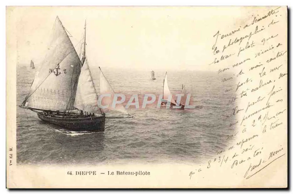 Dieppe — O Navio-Piloto — Ed. M. n°64 - Frente