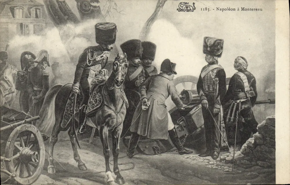 Napoleon in Montereau — Schlacht-Szene — anonymer Verlag, Nr. 1183 - Vorderseite