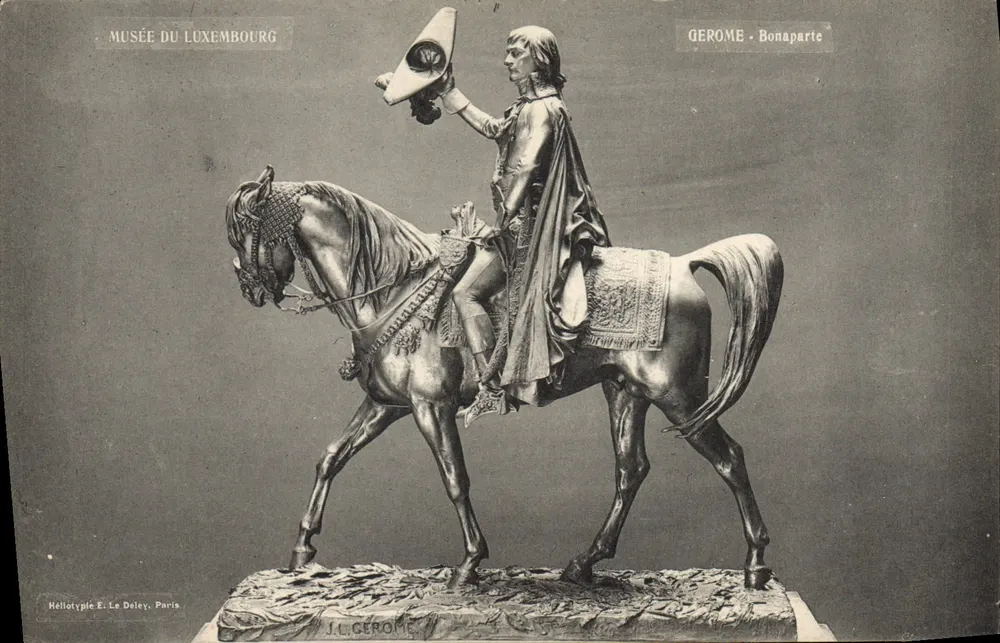 Reitende Statue Napoleons — Museum Luxembourg — Hellotypie E. Le Daley, Paris - Vorderseite