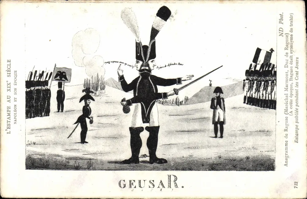 Napoleon und seine Zeit — Anagramme de Regnus (Maréchal Marmont, Duc de Regnus) — ND Phot. 712 - Vorderseite