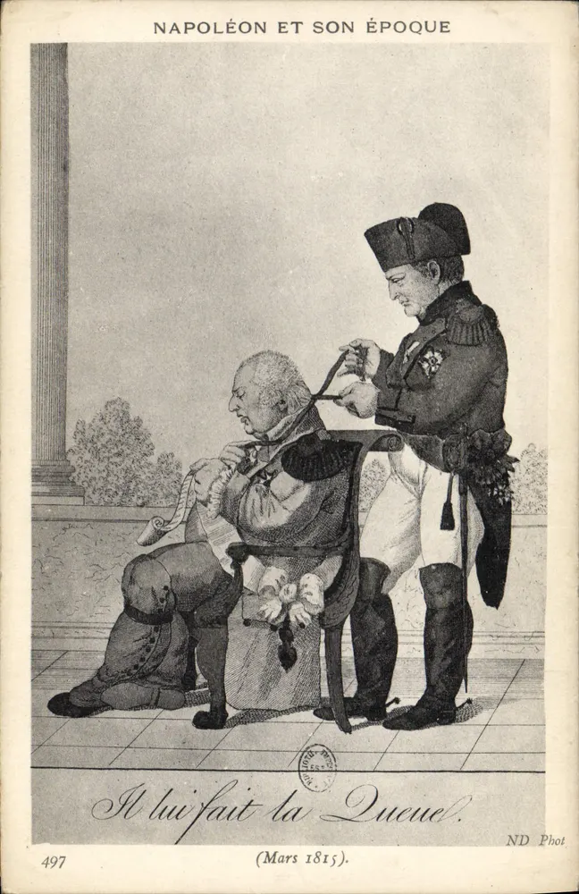 Napoleão e sua época — Napoleão em 1815 — ND Phot, n° 497 - Frente