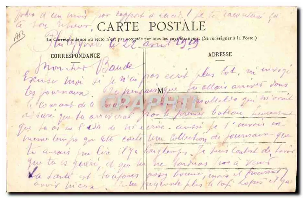 Pazifische Eroberung Marokkos — Bono ji suis béset content ji marchi vec Madmoiselle — Verlag J. B. Alger - Rückseite