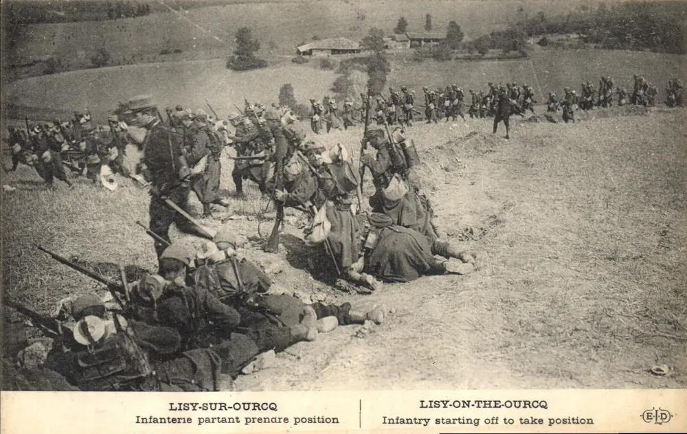 Lisly-sur-Ourché — Infanterie nimmt Stellung ein — E.P.D. n°50 - Vorderseite