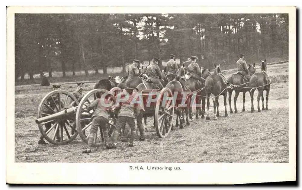 R.H.A. Limbering up — R.H.A. Limbering up. — Série Wellington - Frente