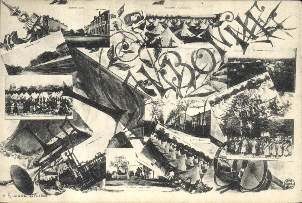 La Valbonne — Szenen aus dem Leben und Landschaften — A. Romand, La Valbonne - Vorderseite