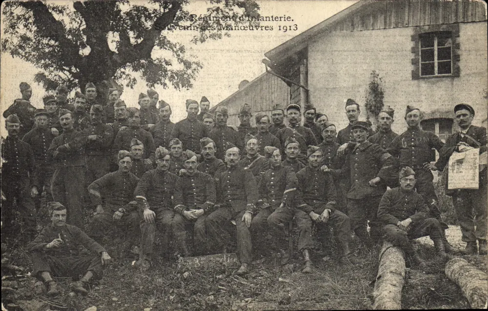 Infanterieregiment — Erinnerung an Manöver 1913 — Unbekannter Verleger - Vorderseite