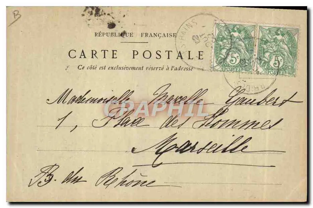 Mulher em traje de Saint-Etienne-de-Cuines (Savoie) — editor H.P. Dugliz, n° 223 — série 'Bande' - Verso