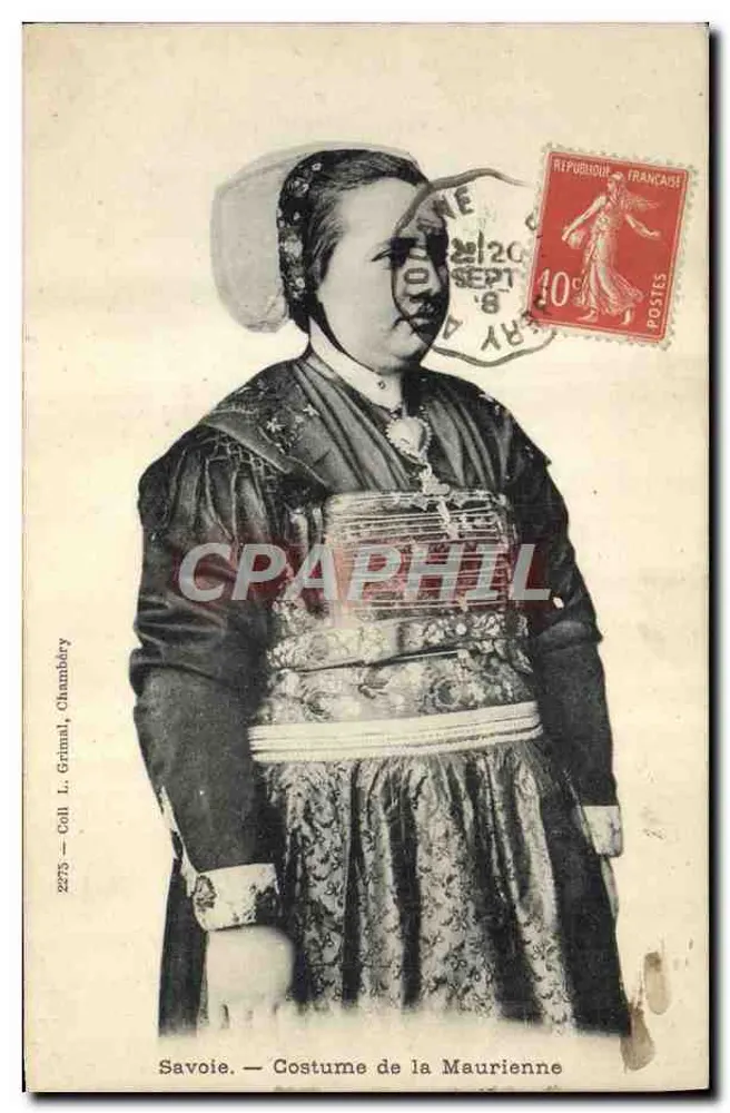 Saboia — Traje da Maurienne — Coleção L. Grimal, Chambéry - Frente