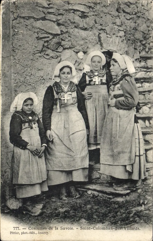 Kleidung der Savoie — Saint-Colomban-des-Villards — Pittier, Fotografie-Verlag, Annecy, Nr. 777 - Vorderseite