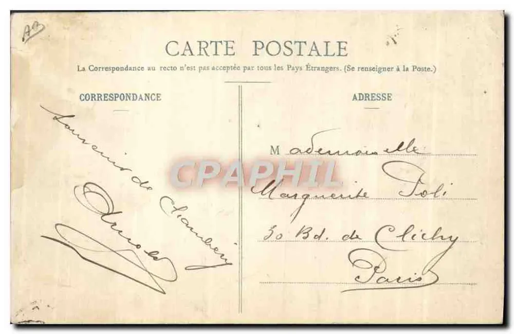 Savoyardische Trachten — St-Colomban-des-Villards — E. Reynaud, Verlag, Nr. 22 - Rückseite