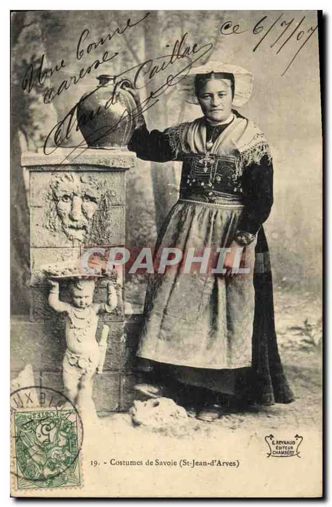 Trajes da Saboia (St-Jean-d'Arves) — E. Reynaud, Chambéry, n°19 - Frente
