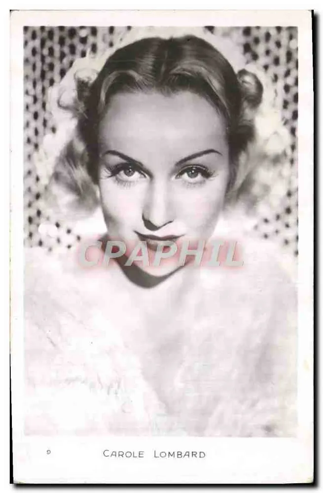 Carole Lombard — portret w czarno-białym — wydawca nieznany, n°9 - Awers