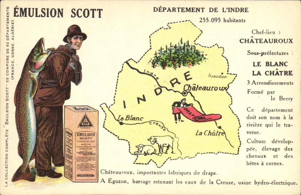 Departement der Indre — Scott Emulsion — Verleger nicht sichtbar - Vorderseite