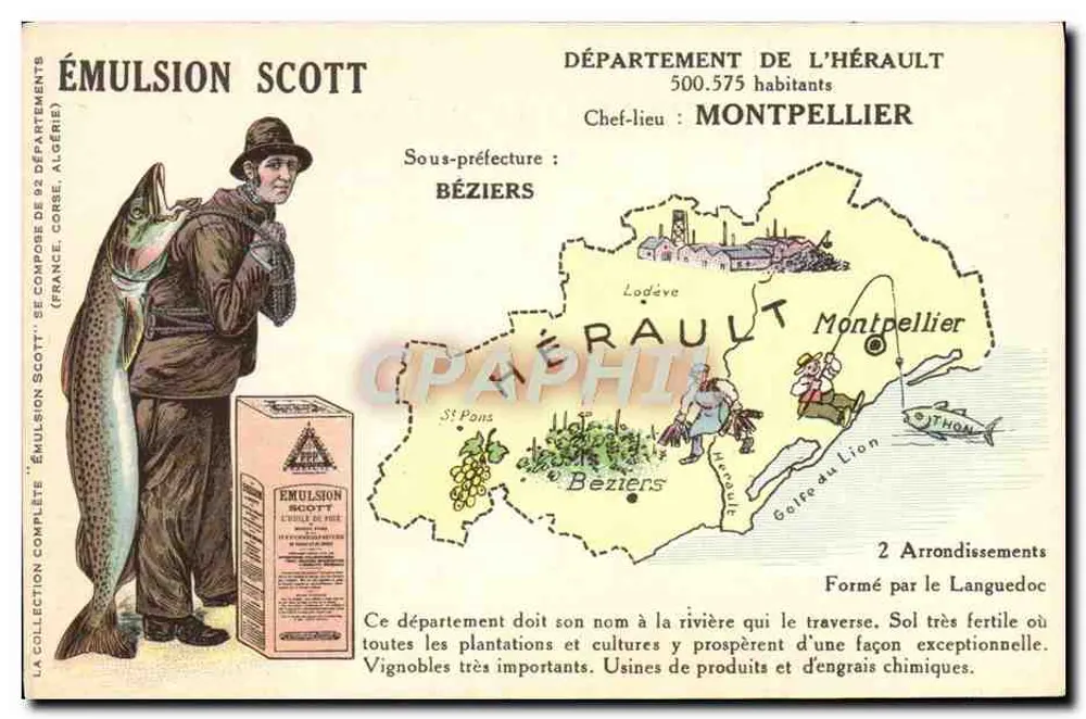 Departement Hérault — Scott Emulsion — Verlag: Scott Emulsion - Vorderseite
