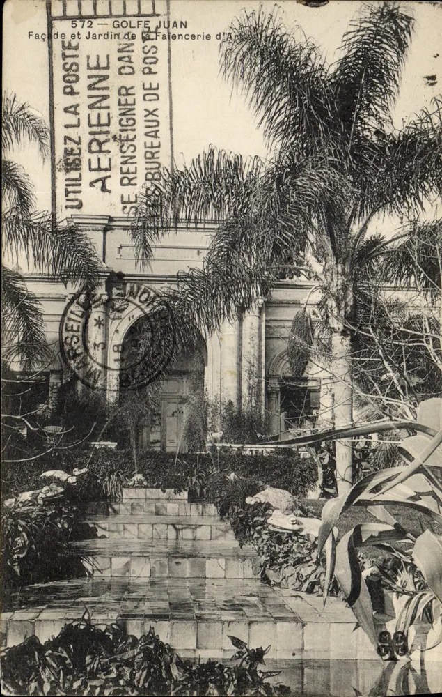 Golfe Juan — Fassade und Garten der Post — Verlag: A. L. P. Nr. 572 - Vorderseite