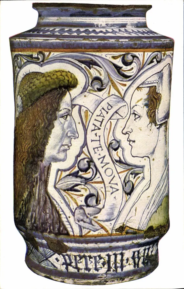 Arzneitopf — Faience von Faenza, Italien, 15. Jahrhundert — Nr. 5772 - Vorderseite