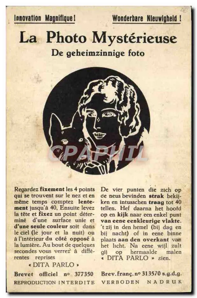 Die Mysteriöse Fotografie — Werbung für einen visuellen Effekt — von Dita Parlo, Brüssel - Vorderseite