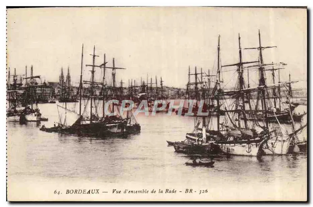 Bordeaux — Vista general del Puerto — BR-326 - Anverso