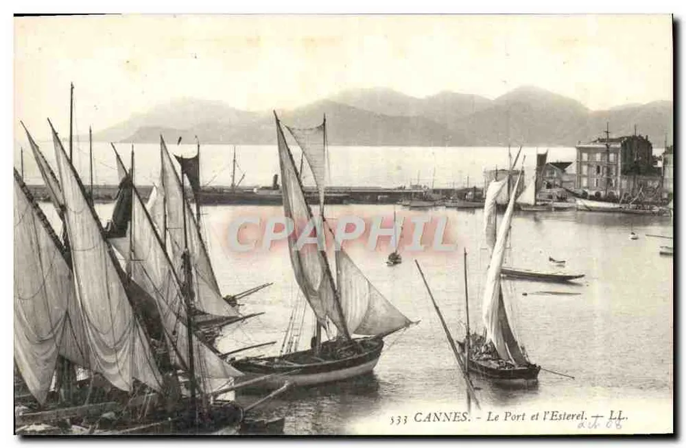 CANNES - O porto e o Esterel — LL, n° 533 - Frente