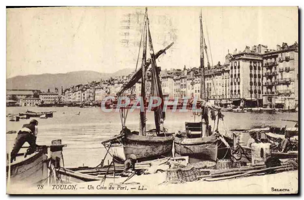 Toulon — Ein Stück des Hafens — L.L. — Selacta - Vorderseite