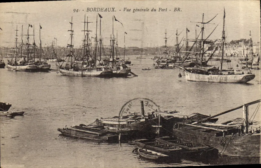 Bordeaux — Allgemeiner Blick auf den Hafen — BR. — Bloc Frères, Verlag Nr. 94 - Vorderseite
