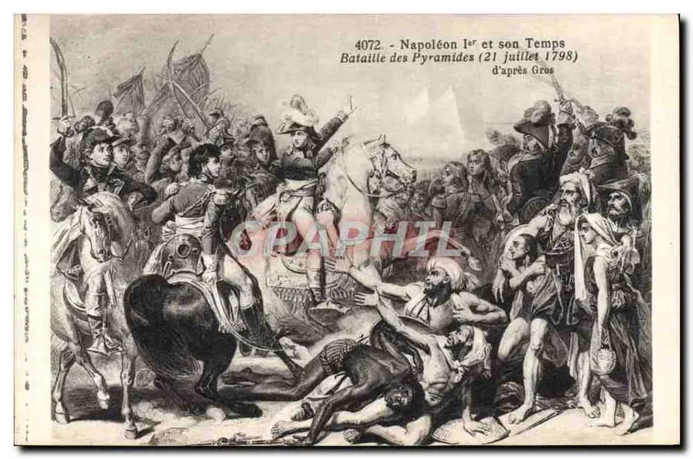 Schlacht der Pyramiden (21. Juli 1798) — Napoleon I. und seine Zeit — Serie 4072, nach Gros - Vorderseite