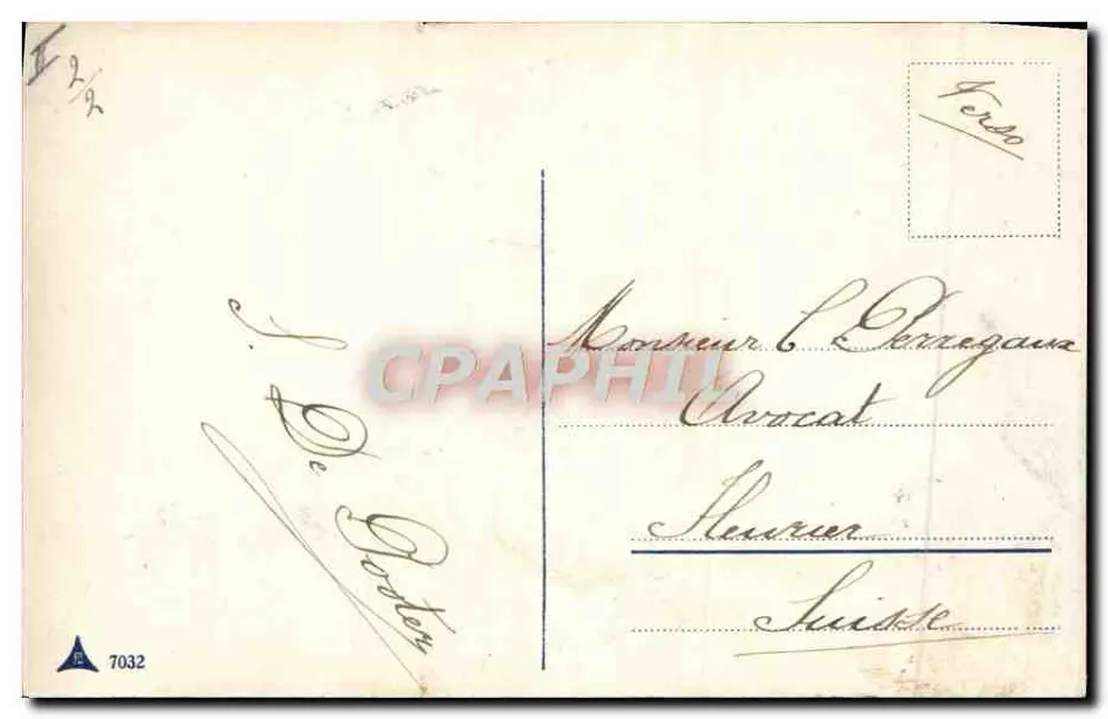 Retrato de Napoleão Bonaparte — n° 7032 - Verso