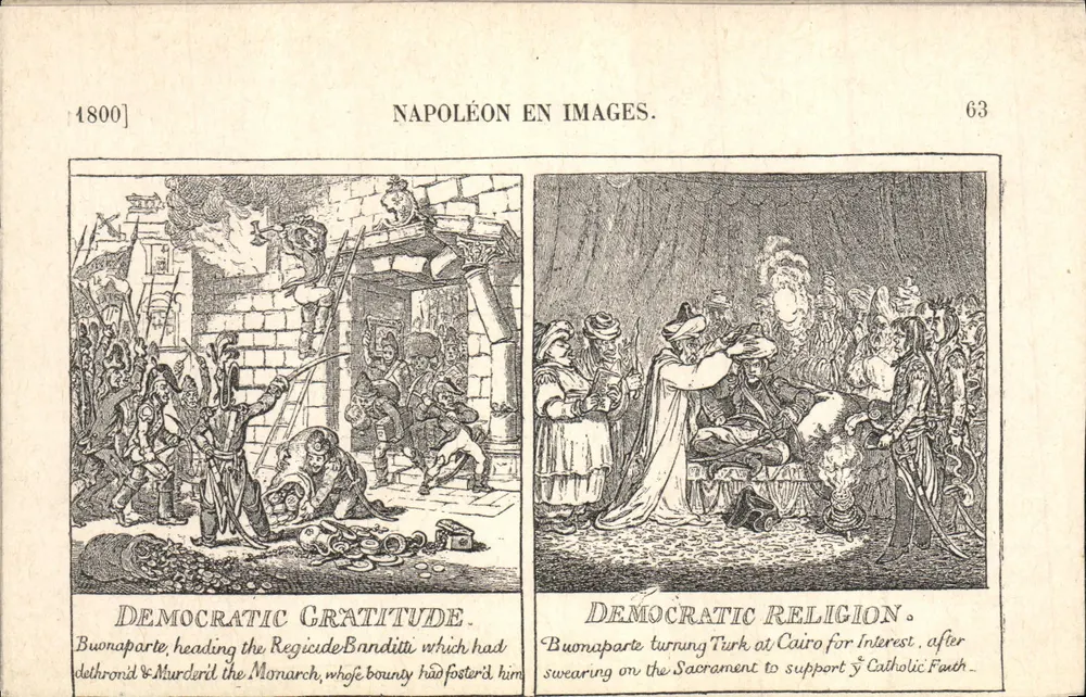 Napoléon en Images — Deux scènes satiriques (éditeur : Napoléon en Images, n° 63) - Frente