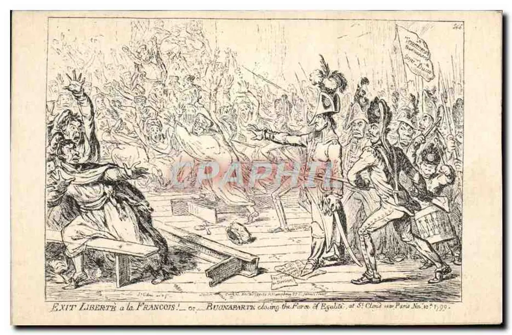 Napoléon Bonaparte schließt die Porte de l'Égalité in Saint-Cloud — Paris No 10, 1899 - Vorderseite