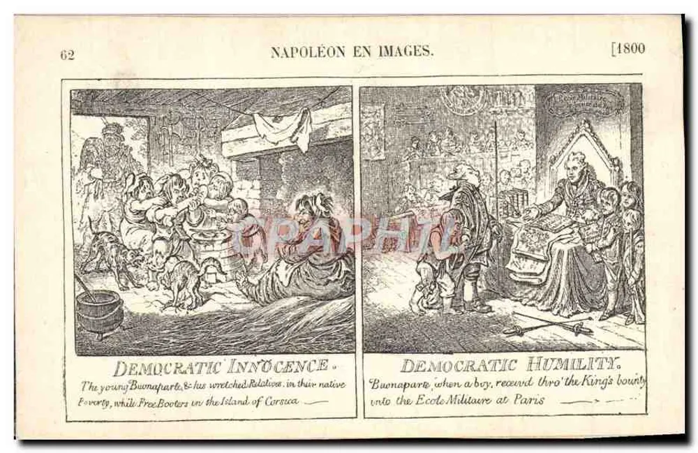 Napoléon en images — Deux scènes : 'Democratic Innocence' et 'Democratic Humility' — Éditeur : NAPOLÉON EN IMAGES, n° 62 - Vorderseite