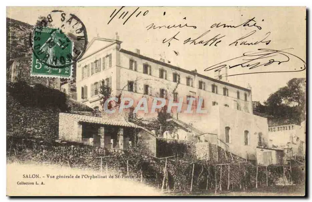 Salon - Allgemeiner Blick auf das Waisenhaus von St-Pierre-de-Camou — Sammlung L. A. - Vorderseite