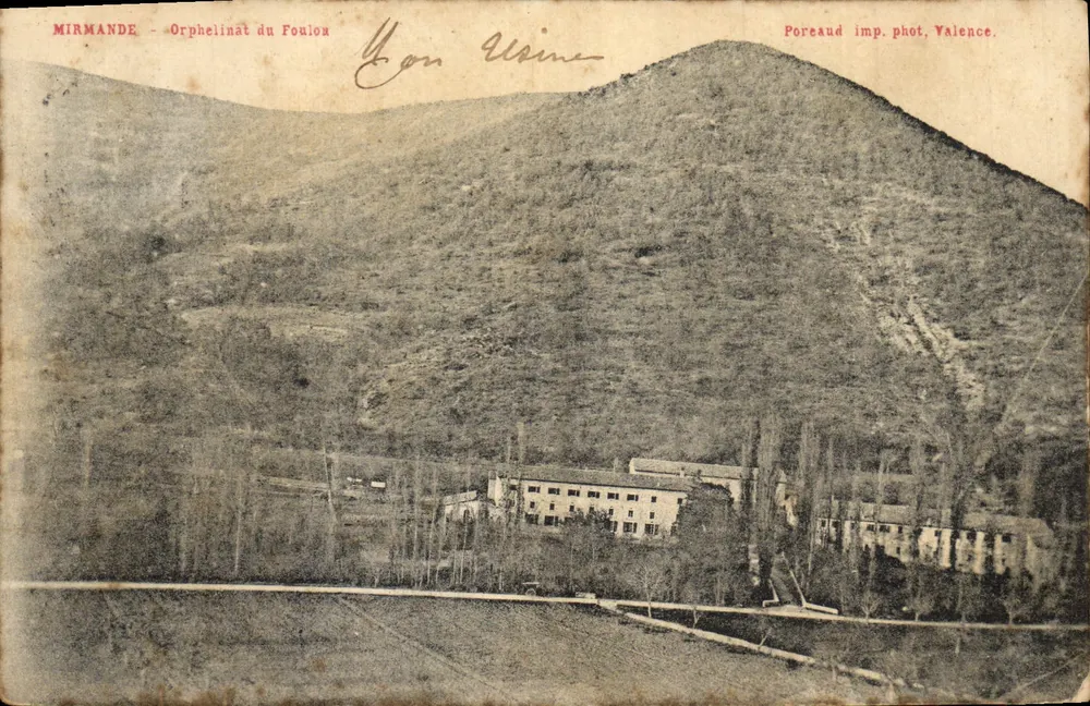 Mirmande — Waisenhaus Foulon — Poreaud fot. druck. Valence - Vorderseite