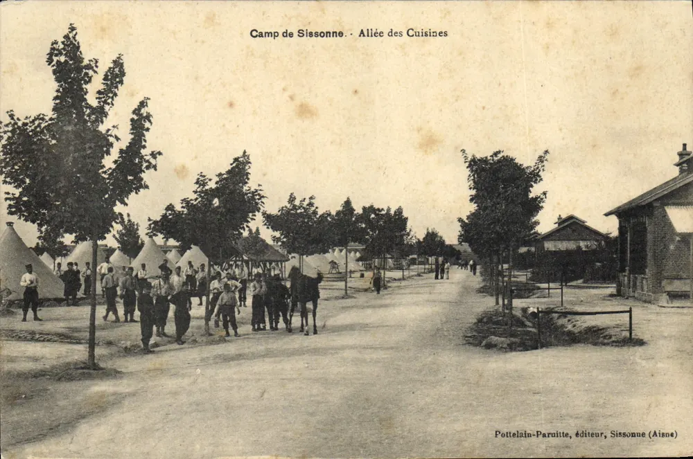 Lager von Sissonne — Allée des Cuisines — Pottelain-Paruite, Verlag, Sissonne (Aisne) - Vorderseite