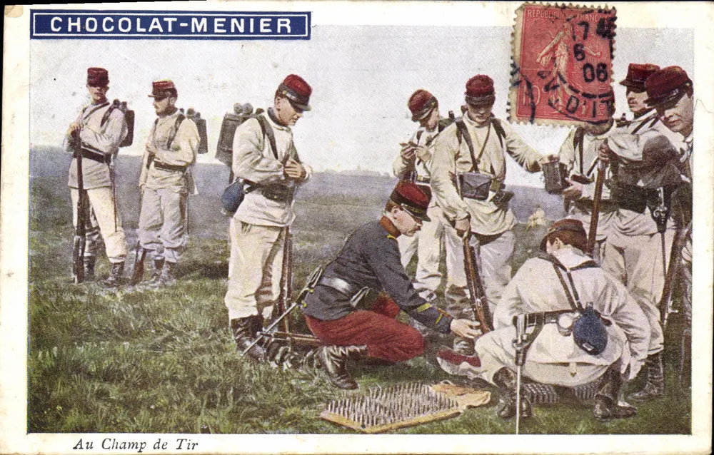 Soldaten im Schießstand — Chocolat-Menier — Verlag: Chocolat-Menier - Vorderseite