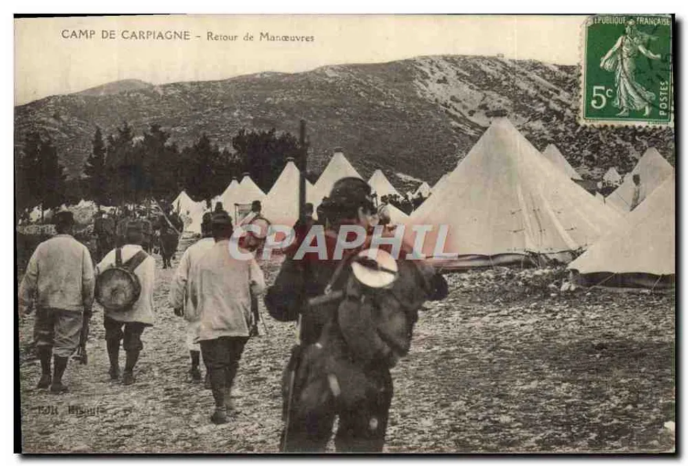 Camp de Carpiagne - Rückkehr von Manövern — Louis Higault - Vorderseite