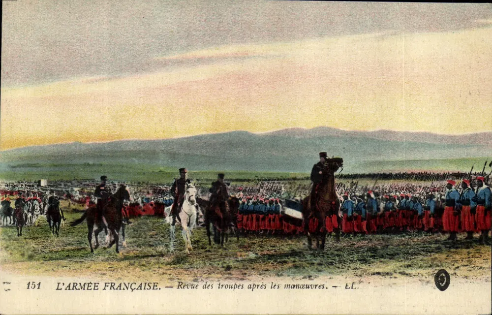 DIE FRANZÖSISCHE ARMEE — Truppenparade nach Manövern — L.L. - Vorderseite