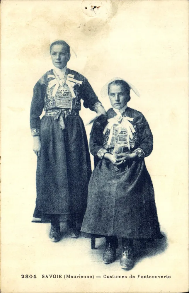 SAVOIE (Maurienne) — Costumes de Fontcouverte — Photographie Grima Chambéry, n° 2804 - Vorderseite