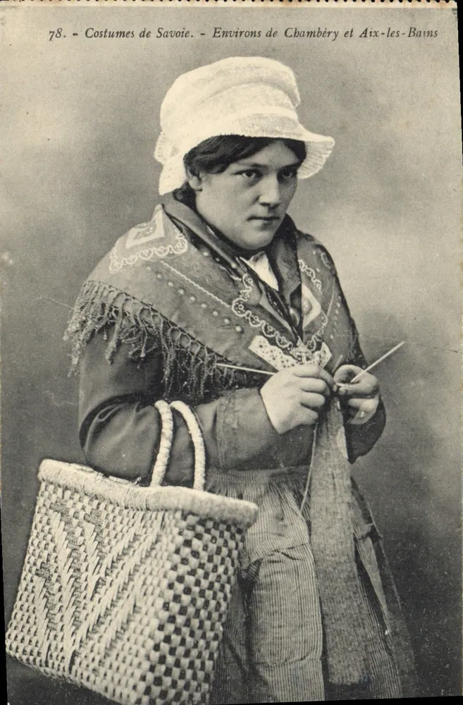 Savoyardische Kleidung — Umgebung von Chambéry und Aix-les-Bains — E. Reynaud, Chambéry - Vorderseite