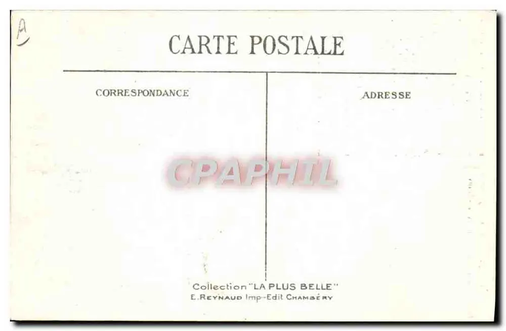 Savoyarder Kleidung — Um Chambéry und Avrieux — Sammlung 'LA PLUS BELLE' — E. Reynaud Imp.-Edit Chambéry - Rückseite